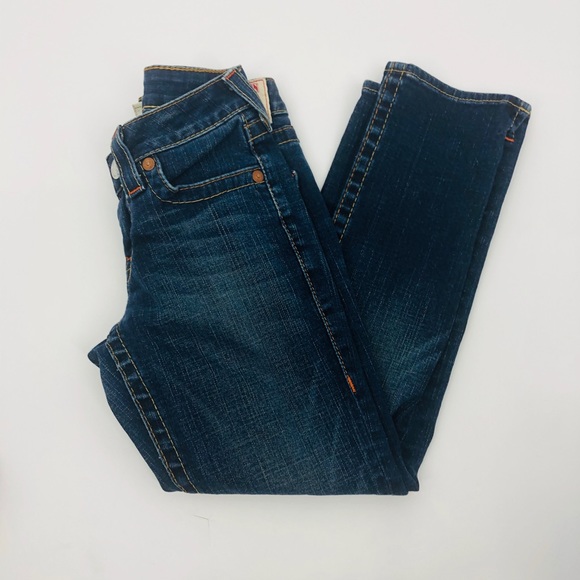 ✨True Religion Kate Cropped Semi Dark Wash Jeans - Picture 10 of 13